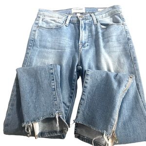 Womens FRAME‎ Le High Skinny Zip Ankle Jeans size 25